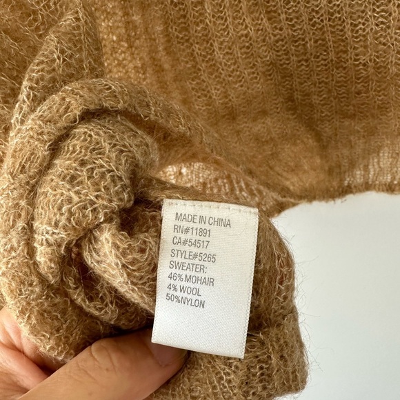 Bailey 44 Brown V-Neck Sweater mohair blend - Picture 4 of 4